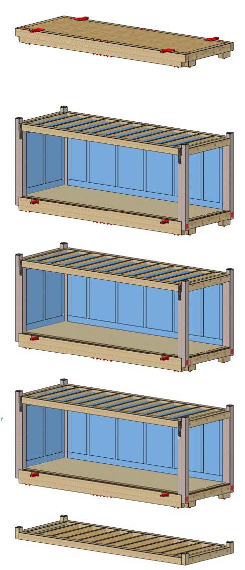 Technische Zeichnung Innovation (Interims-)Raummodul